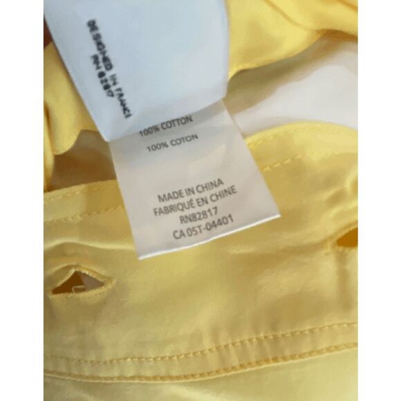 Lacoste Yellow Button Throw Pillow 18" Square Duck Down Feather Insert - Picture 6 of 6